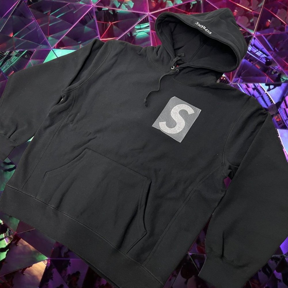 Supreme Swarovski S Logo Hooded Sweatshirt SS21 Small